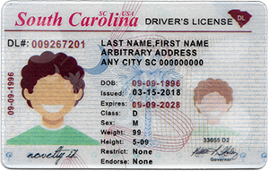 Old South Carolina ID (Dob before May.20,1997)